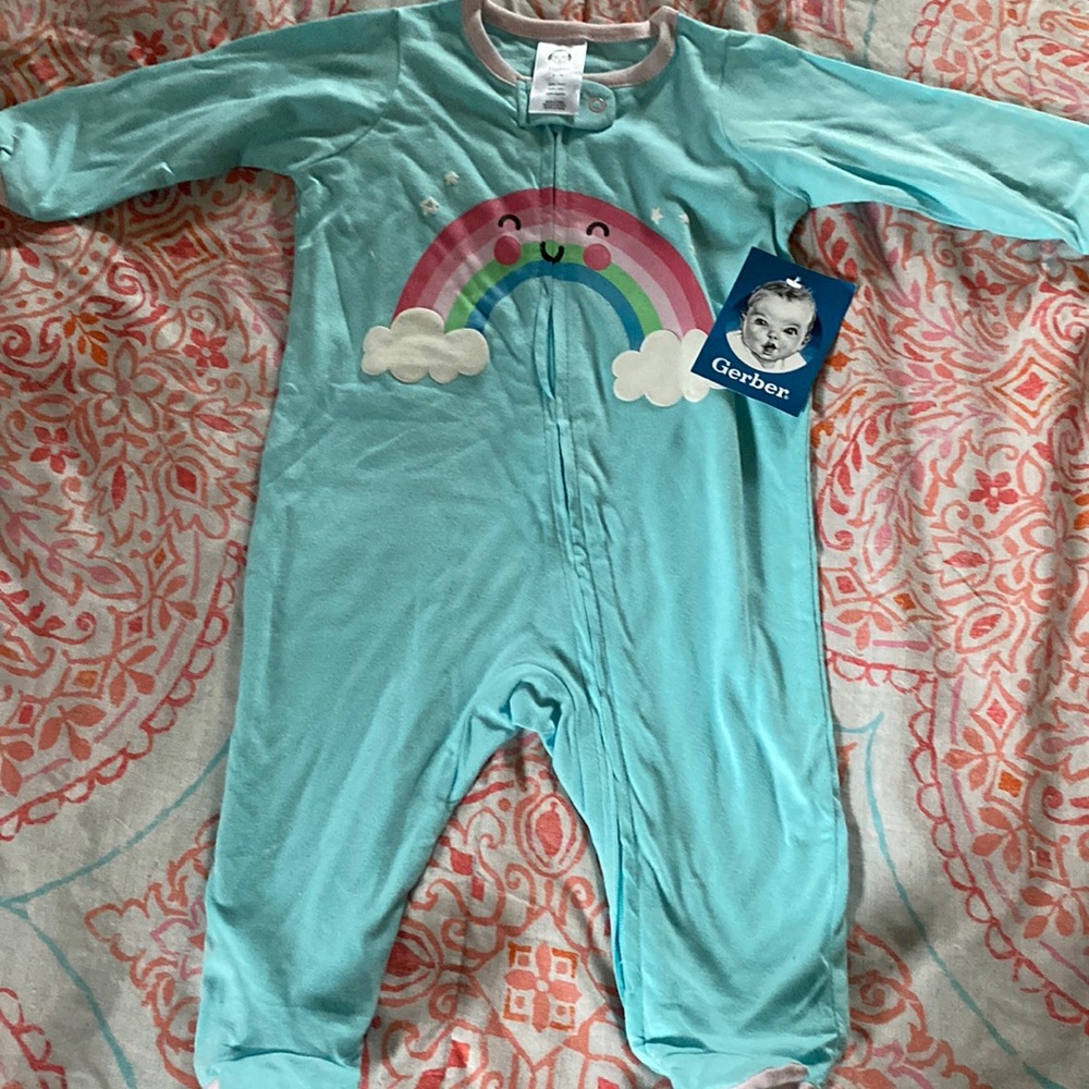 O-3 months rainbow onesies